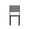 Emma and Oliver Fena Outdoor Stacking Side Chair with Faux Teak Poly Slat Seat, Back and Arms and Metal Frame